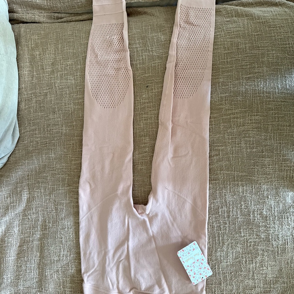 Free People Pink High-Waisted Leggings